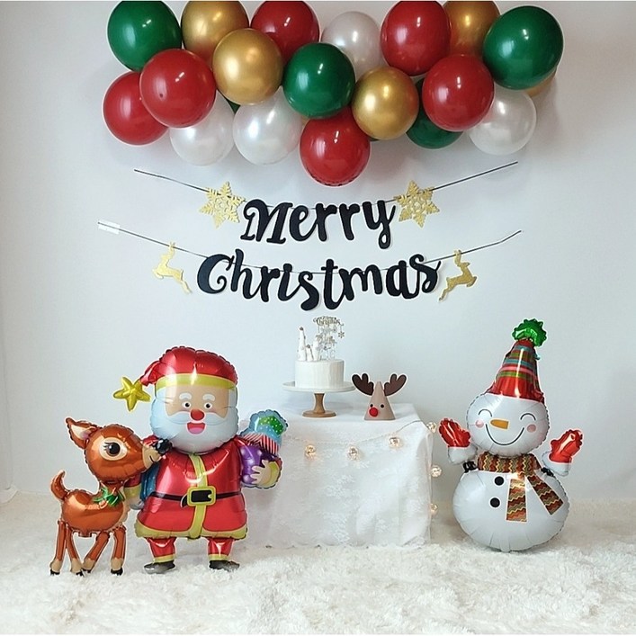 파티아일랜드 크리스마스 벌룬 클라우드 풍선 가랜드 패키지 생일파티용품 생일 축하 HBD - 쇼핑뉴스