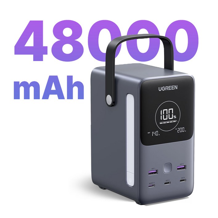 자바조이 UGREEN 보조배터리 48000mAh 대용량 고속 충전 노트북 C타입 추천, PB770 48000mAh