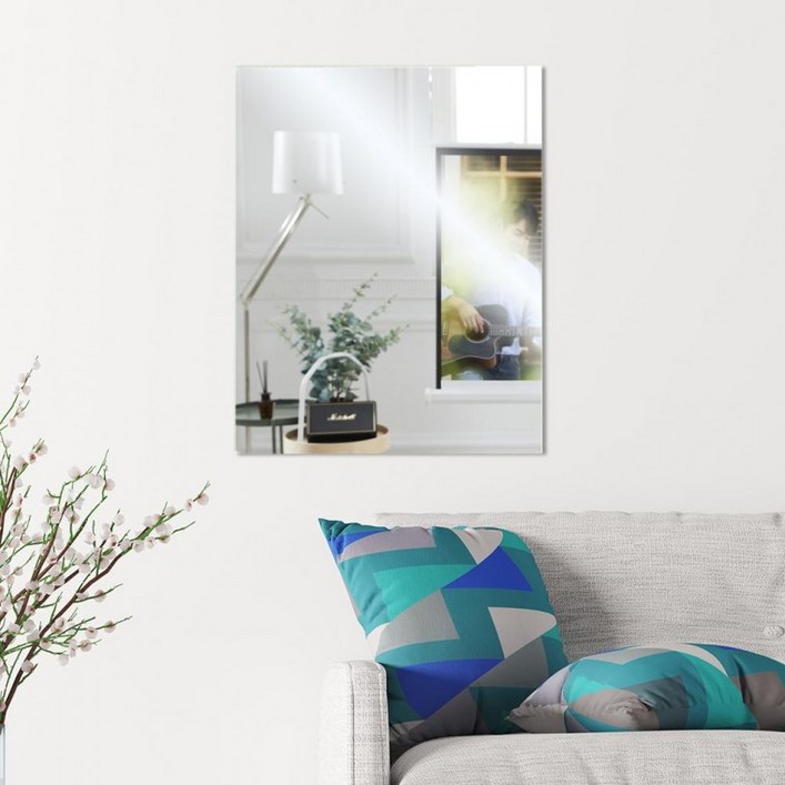 벽부착 안전 아크릴 거울 인테리어거울 30x40cm, 투명