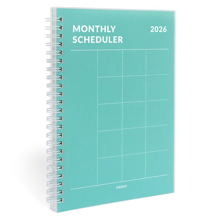 인디고 2026 기본 A5 먼슬리 스케줄러 날짜형 월간 다이어리 스프링 학습 업무 플래너