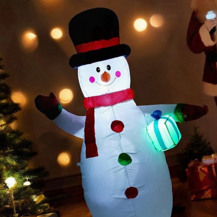 에어벌룬 눈사람 대형 당근코 LED 크리스마스장식 120cm, 1개, 상세페이지 참조