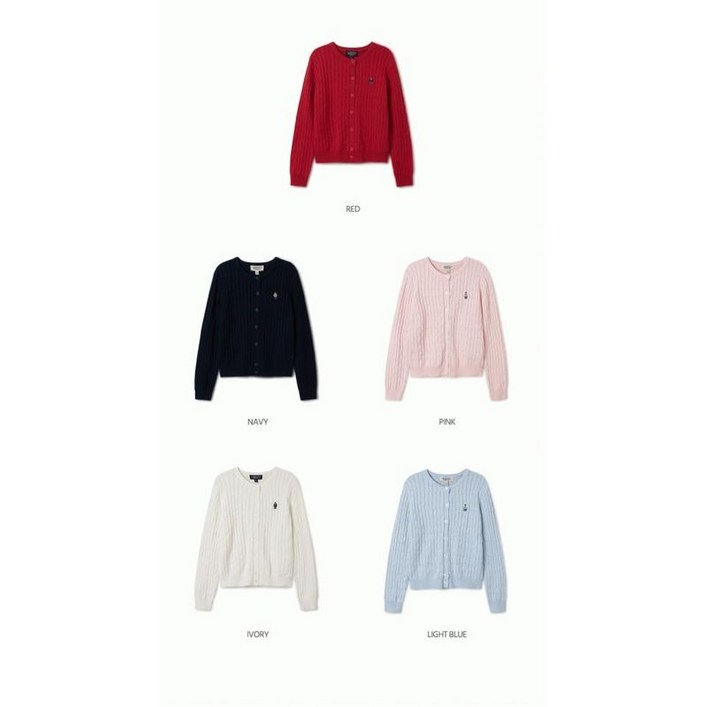 후아유 여성용 스티브 케이블 가디건 Steve Cable Cardigan WHCKF2101F