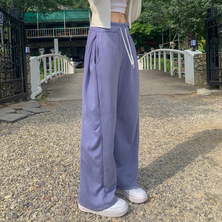 워너비뮤즈   진짜강추아방핏  인생핏 핀턱 와이드 트레이닝 팬츠