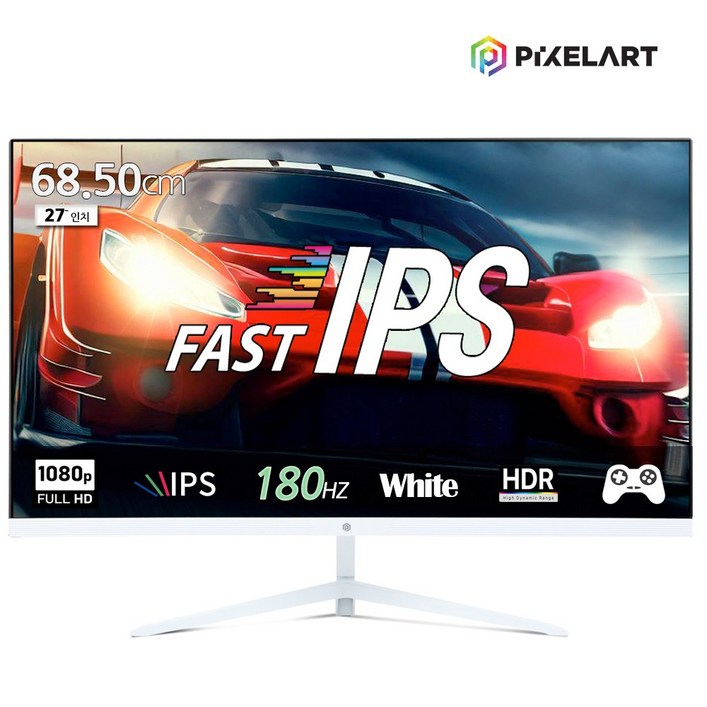 연말이벤트픽셀아트 PIXELART PA2718W 화이트 180Hz FHD Fast IPS 27형 모니터 무결점, PA2718W, 68cm 연말이벤트픽셀아트 PIXELART PA2718W 화이트 180Hz FHD Fast IPS 27형 모니터 무결점, PA2718W, 68cm