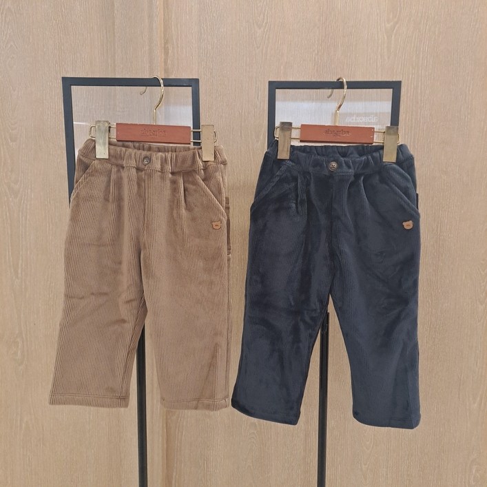 압소바 해피랜드 초봄 늦가을 겨울 유아 남아 여아 공용 알파인 골 벨로아 팬츠 HY7541P5