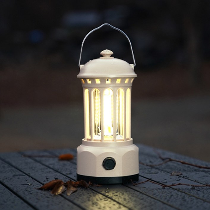 타닥 로이스토 캠핑 랜턴 IPX4등급 방수 밝기조절 4 Color 감성 LED 조명, 1개, 샌드베이지M