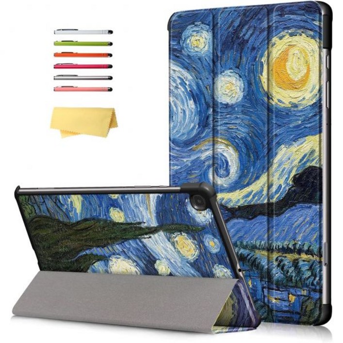 갤럭시 탭 S6 라이트 10.4 케이스 20222020 모델 SMP610P613P615P619 트라이폴드 스탠드 스마트 자동 절전깨우기 기능 가볍고 얇은 PU 가죽 충격 방지