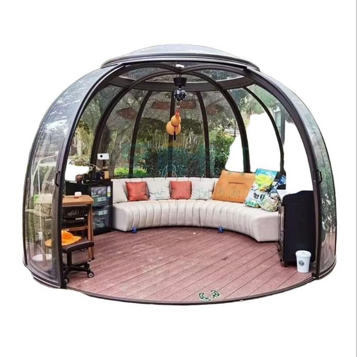 투명 돔 하우스 농막 테라스 버블 방갈로 조립식 주택 창고 글램핑