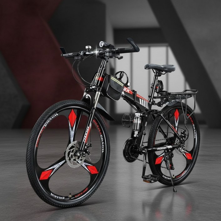 miraemoa MTB 자전거 접이식자전거 산악자전거 입문용 출퇴근 24인치 26인치 24단 기어, 스포크휠H, 1개