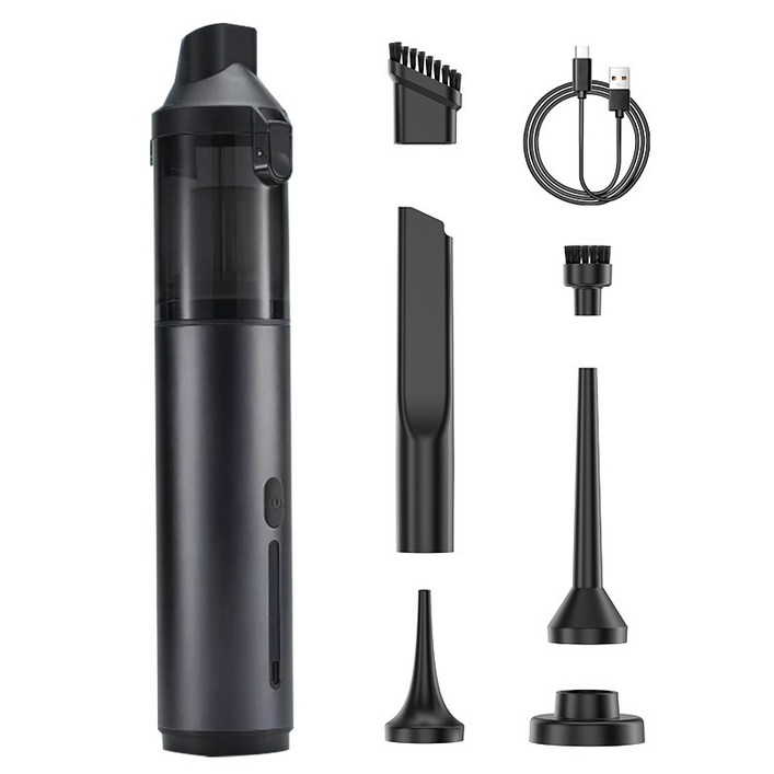 PCMOS 차량용 충전식 브러시리스 모터 진공 청소기, 회색