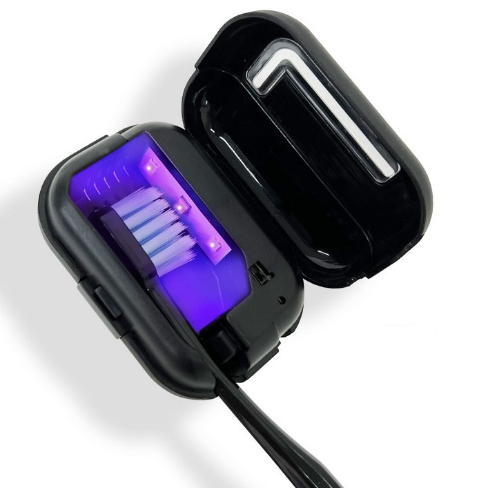 크리썸 프레쉬팟 휴대용 무선 UV USB 충전식 벽걸이 건조기 소독기 칫솔살균기, 블랙 - 쇼핑앤샵