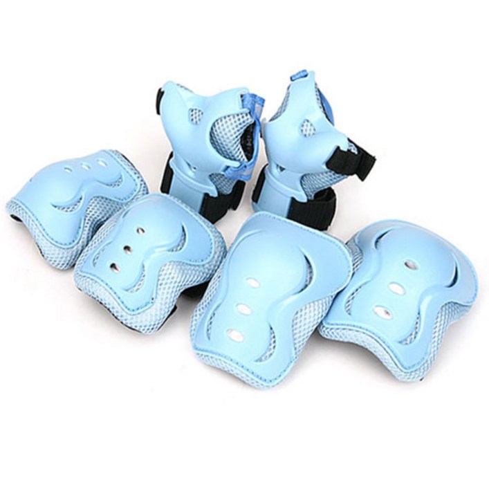 303 보호대세트 유아동 손바닥 무릎 팔꿈치 3종 세트 인라인 보호대 아동용 주니어 성인용 자전거 인라인 스케이트보드 킥보드 보호장비 보호대세트, 블루130115