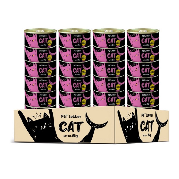 펫레터 참치&헤어볼 85g x 24개입 고양이 캔, 단품
