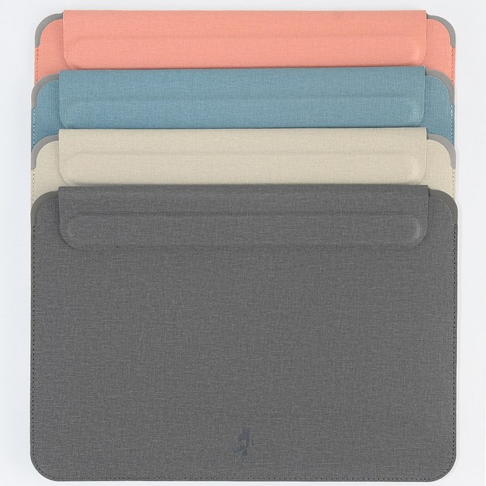 맥북 에어 프로 14인치 15인치 16인치 갤럭시북 엘지 그램 거치대 겸용 노트북 파우치, Light Beige Small