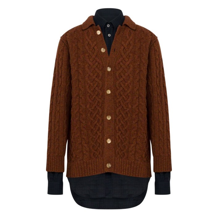 모스키노 케이블 니트 가디건