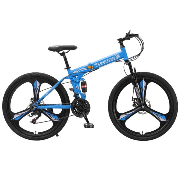 유니로스 mtb자전거 접이식자전거 입문용 산악자전거 24 26인치, 블루화이트