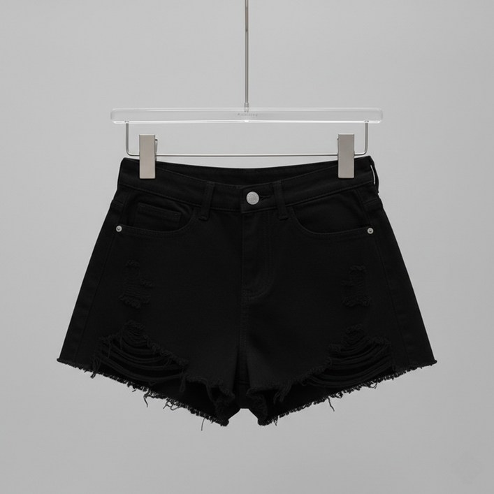 Shopflix 여성용 여름 찢청 데님 반바지 빈티지 4color