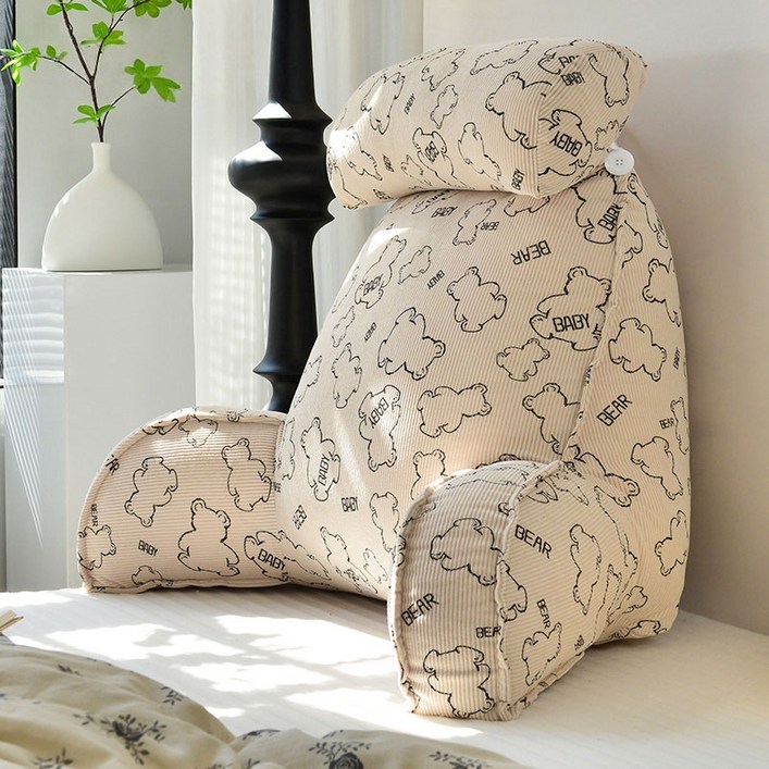 마술사 코듀로이 등받이쿠션 침대 쇼파 의자 사무실 허리 쿠션