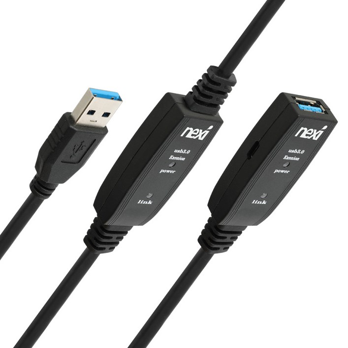 NEXI USB연장케이블 USB3.0리피터 5M20M 신호증폭칩셋 유전원, 20MNX1303, 1개