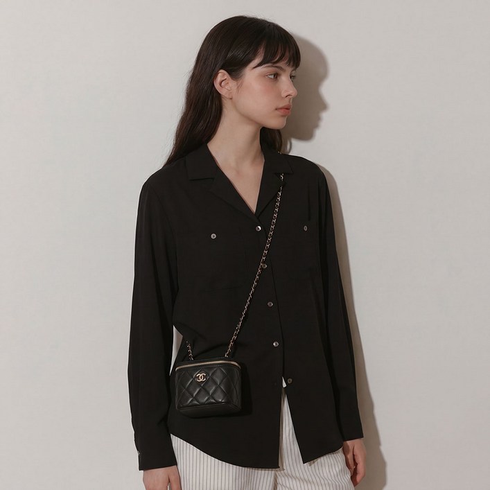 여성 포켓 카라 루즈핏 셔츠 블라우스 루즈핏 박시핏 셔츠 남방 하객룩