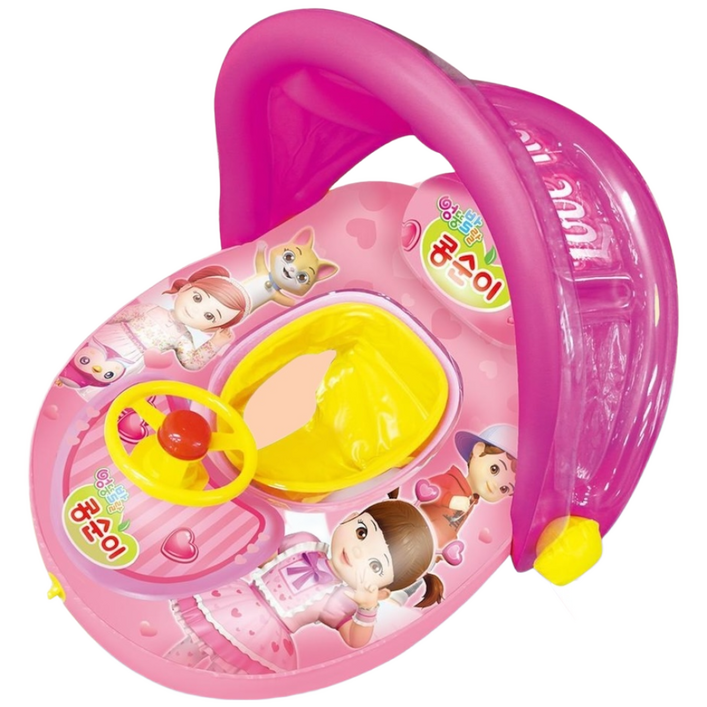 콩순이 파라솔 쿠션보행기23 유아 아기보행기튜브 물놀이 워터파크 수영장 튜브, 1개