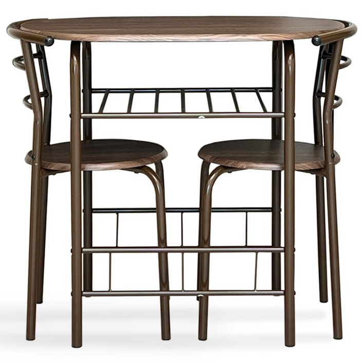 포블리스 미니 2인 식탁세트 800, 브라운x월넛