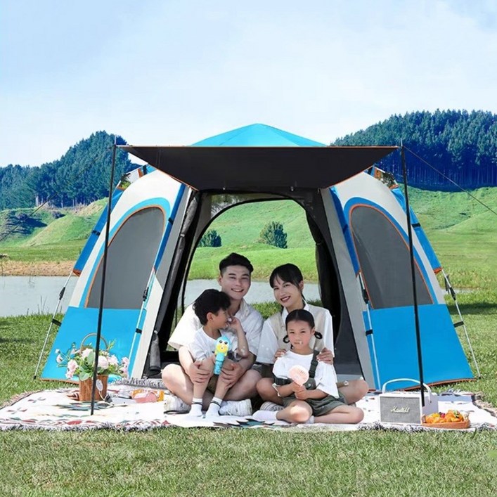 타오진 원터치 텐트 자동 육각 돔 텐트 캠핑그늘막텐트