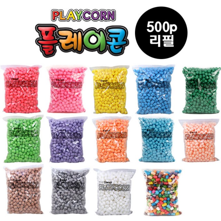 플레이콘 리필 500p, 혼합색상, 1개