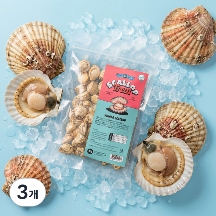 든든 반려동물 동결건조 간식, 50g, 3개, 타우린 10배 가리비