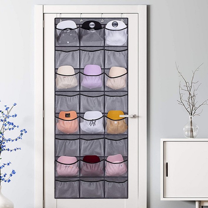 포미포유 24칸 프레임 포켓 모자 수납 행잉백, 1개, 혼합색상