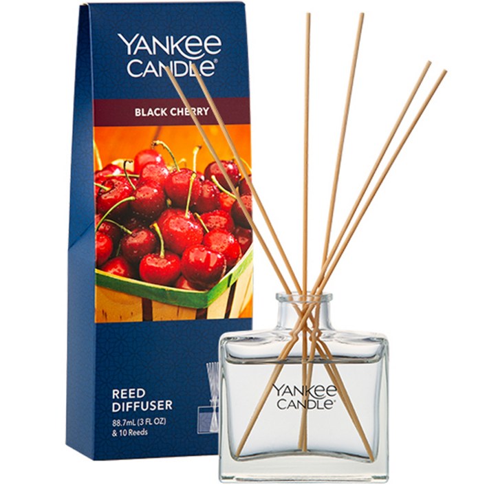 양키캔들 리드 디퓨저  리드스틱 10p, 블랙체리, 88.7ml, 1세트