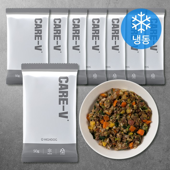하이독 생후 3개월령 이상 케어브이 판크프 냉동 화식사료, 기타육류, 50g, 8개