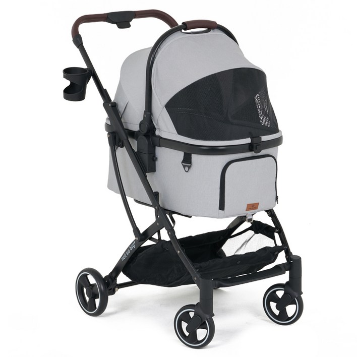 낫쏘빅 강아지 아로아 플러스 캐리어 분리형 유모차, 럭스그레이
