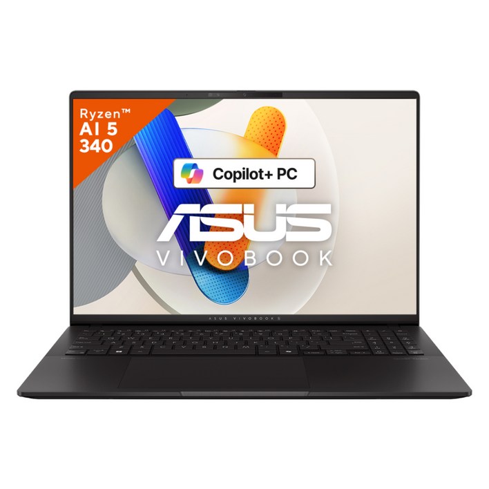 에이수스 2025 비보북 S 16 OLED 라이젠 AI 300 시리즈, 뉴트럴 블랙, 1TB, 16GB, Free DOS, M5606KA-RI083