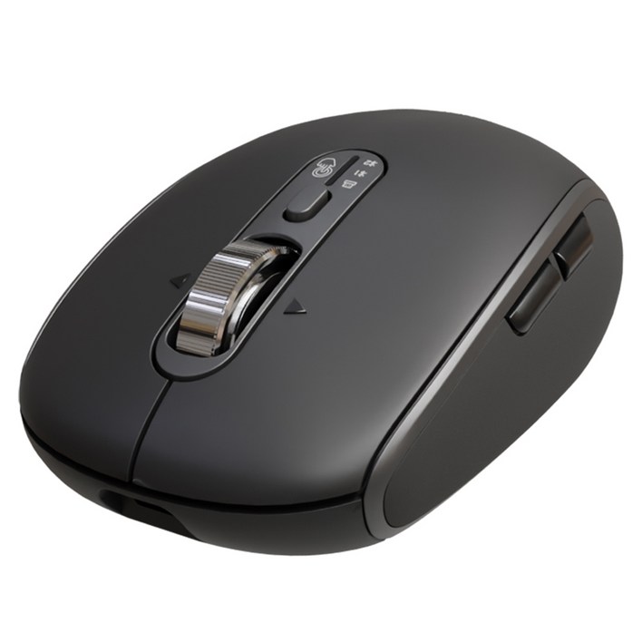 아이리버 GT100 항균처리 충전 스마트 스크롤 무한 휠 멀티페어링 블루투스 컴팩트 무소음 무선 마우스, 블랙, 단일상품