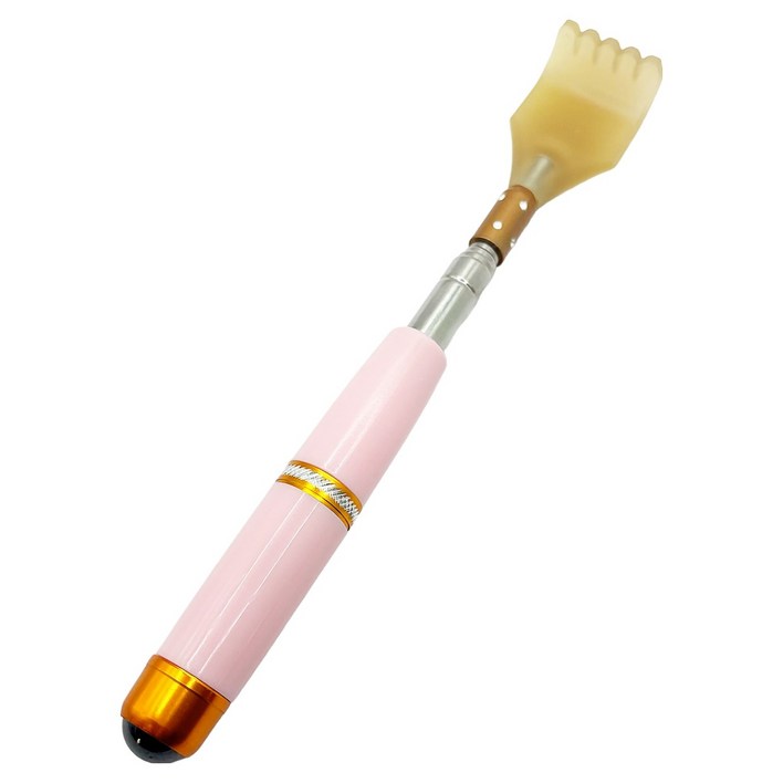 바코젤 길이조절 고급형 효자손 등긁개, 분홍, 1개