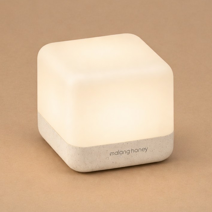 말랑하니 뒤집으면 꺼지는 타이머 신생아 수유 취침등, 샌드화이트