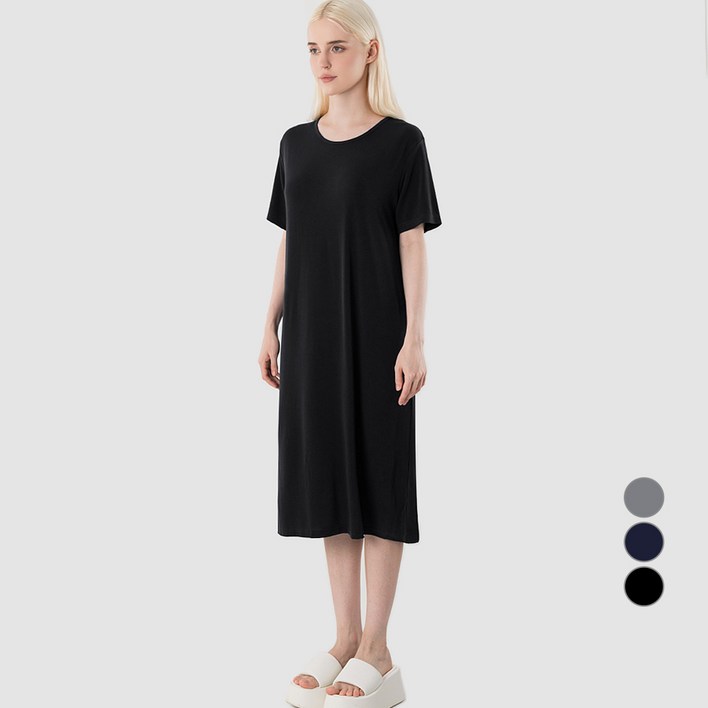 아르메데스 루즈핏 반팔 롱 원피스 AR314