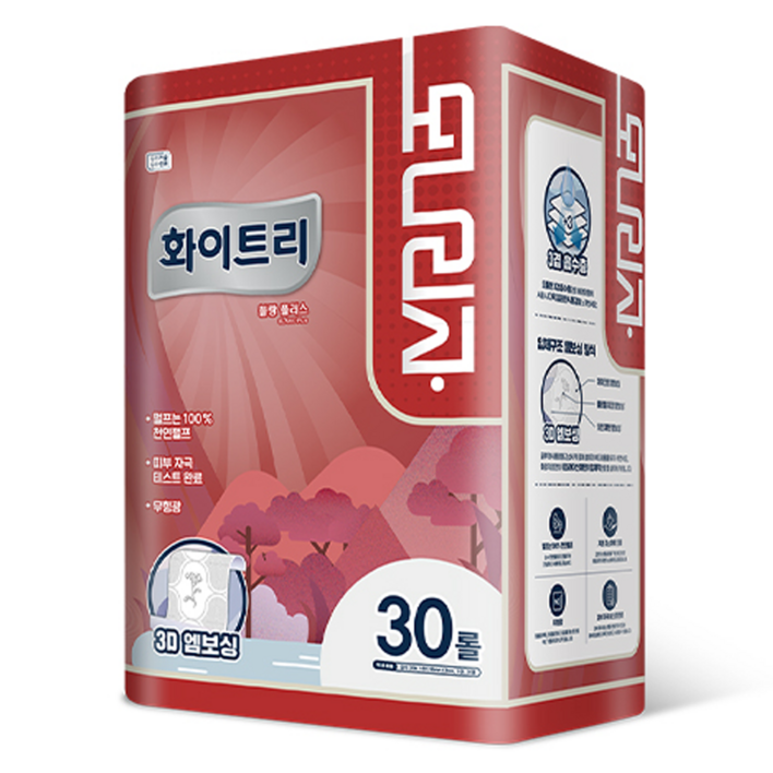 모나리자 화이트리 블랑 플러스 3겹 롤화장지 30m