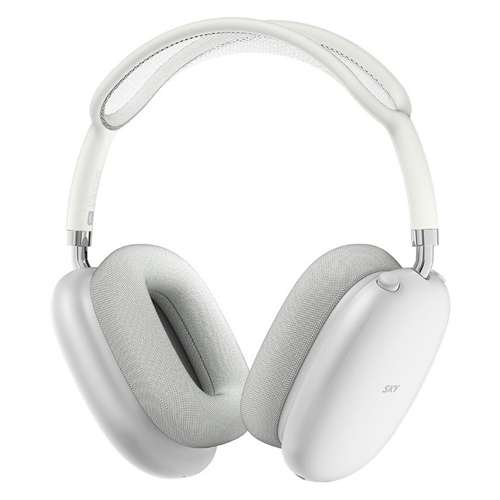 SKY 핏 ANC 노이즈캔슬링 저지연 청력보호 멀티포인트 블루투스 5.4 헤드셋, 샤인실버, SKYANCH1X