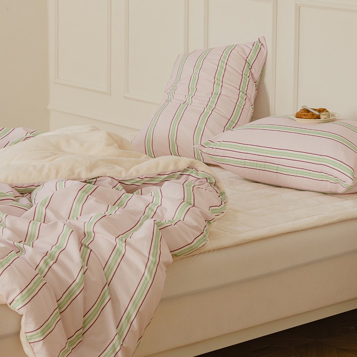 아망떼 머핀 먼지없는 무소음 장모 극세사 차렵이불 베개커버세트