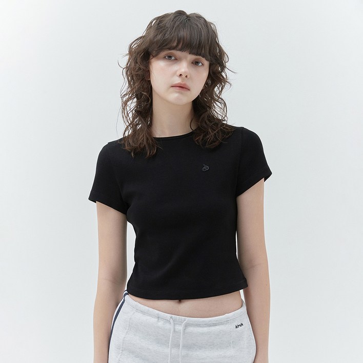 키르시 여성용 플레인 슬림핏 티셔츠