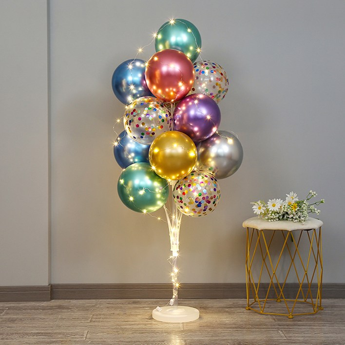 피앤비유니티 라이트 풍선 기둥 메탈