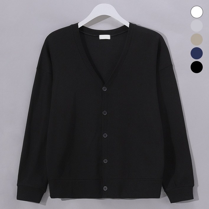 후앙스 데일리 오버핏 양면 브이넥 니트 가디건 GZCP-5214