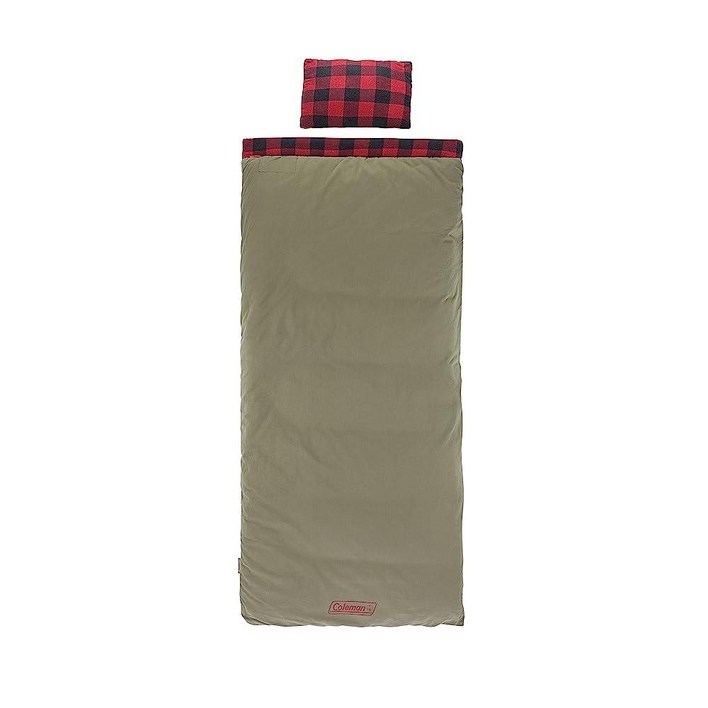 Coleman Big Game -17.8°C(6°F) 빅 & 톨 침낭, 100% 재활용 소재로 제작, 셰르파 안감이 있는 추운 날씨용 성인용 침낭, 최대 182.7cm(6피트