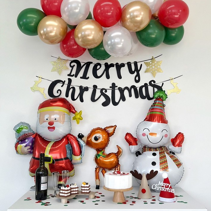 크리스마스 올인원 벌룬 클라우드 파티 세트