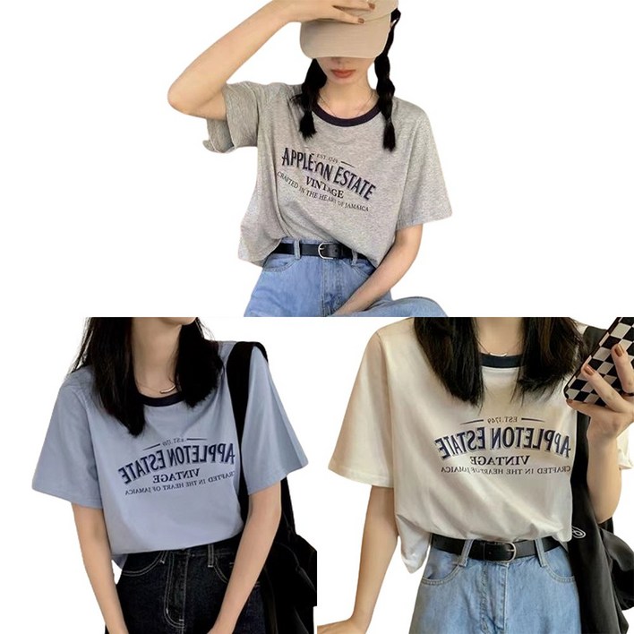 여성용 세미크롭 반팔 X4A