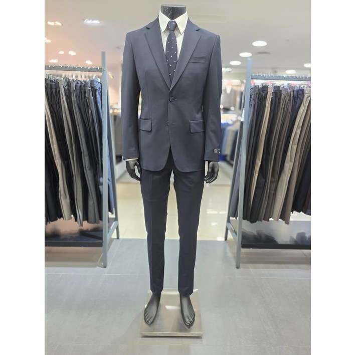 레노마 옴므 SS  봄,여름 네이비   울혼방 스판 정장 QAMSJ22BPBP