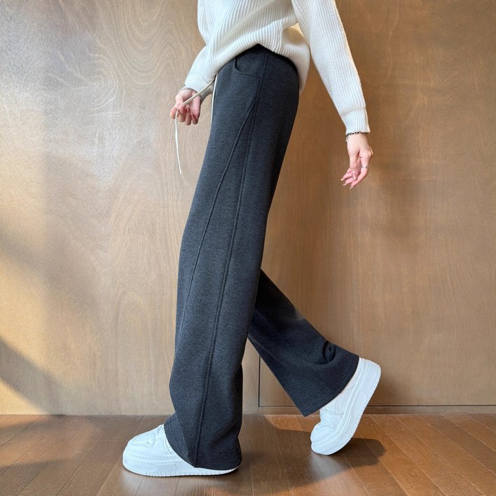 스타일닥터 여성 바지 봄가을 베이직 슬림 스트레이트 팬츠 트윌 원단으로 편안하게 체형 커버 SD782