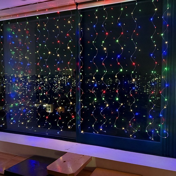 트리킹 24V 드럼롱커튼 캠핑 줄전구 인테리어전구 420구(사은품증정), 칼라, 4개